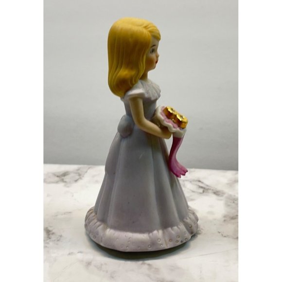 Growing Up Birthday Girls Age 8 Porcelain Blonde Figurine 1981 Enesco - Picture 6 of 8
